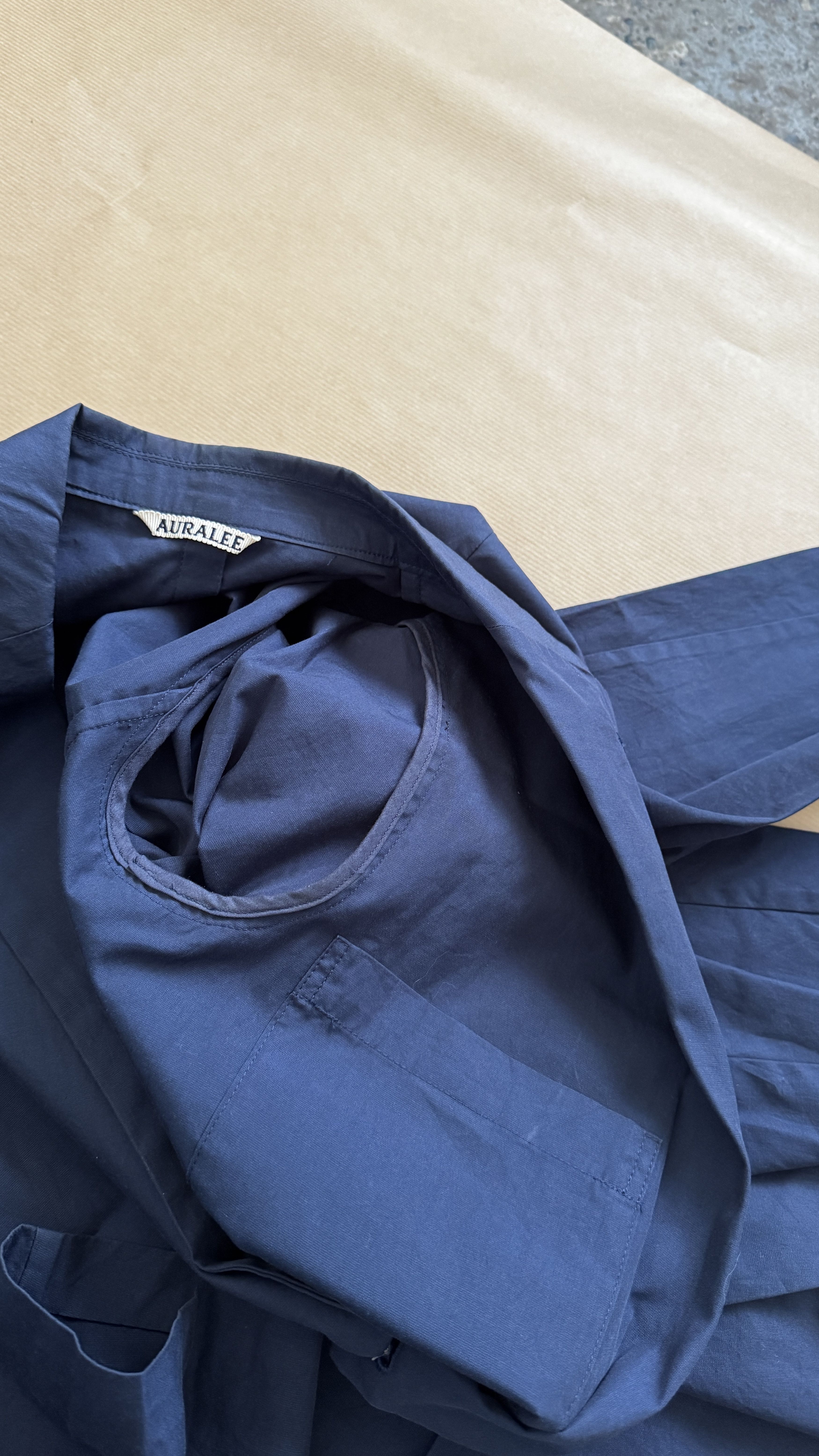 4 . HIGH COUNT FINX CHAMBRAY JACKET . NAVY . AL5SJK001-HFC - 10