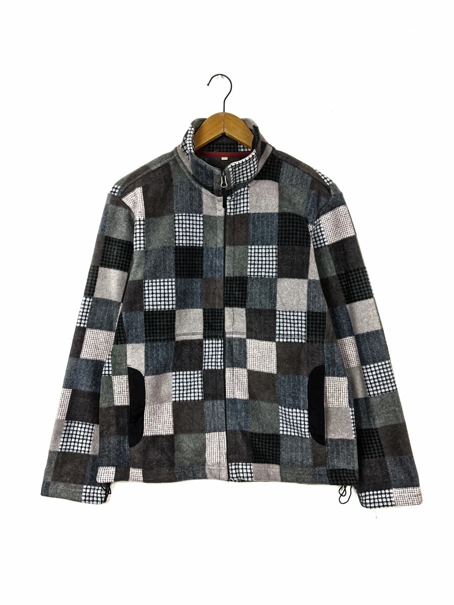 Japanese Brand - Topvalu Japan Patchwork Style Fleece Light Jacket Sweater - 1