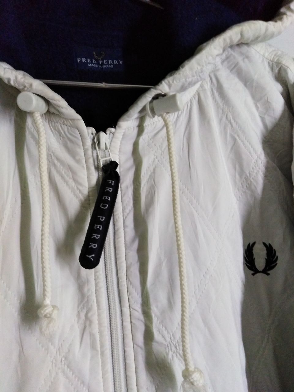 RARE! FRED PERRY PUFFER WHITE JACKET - 3