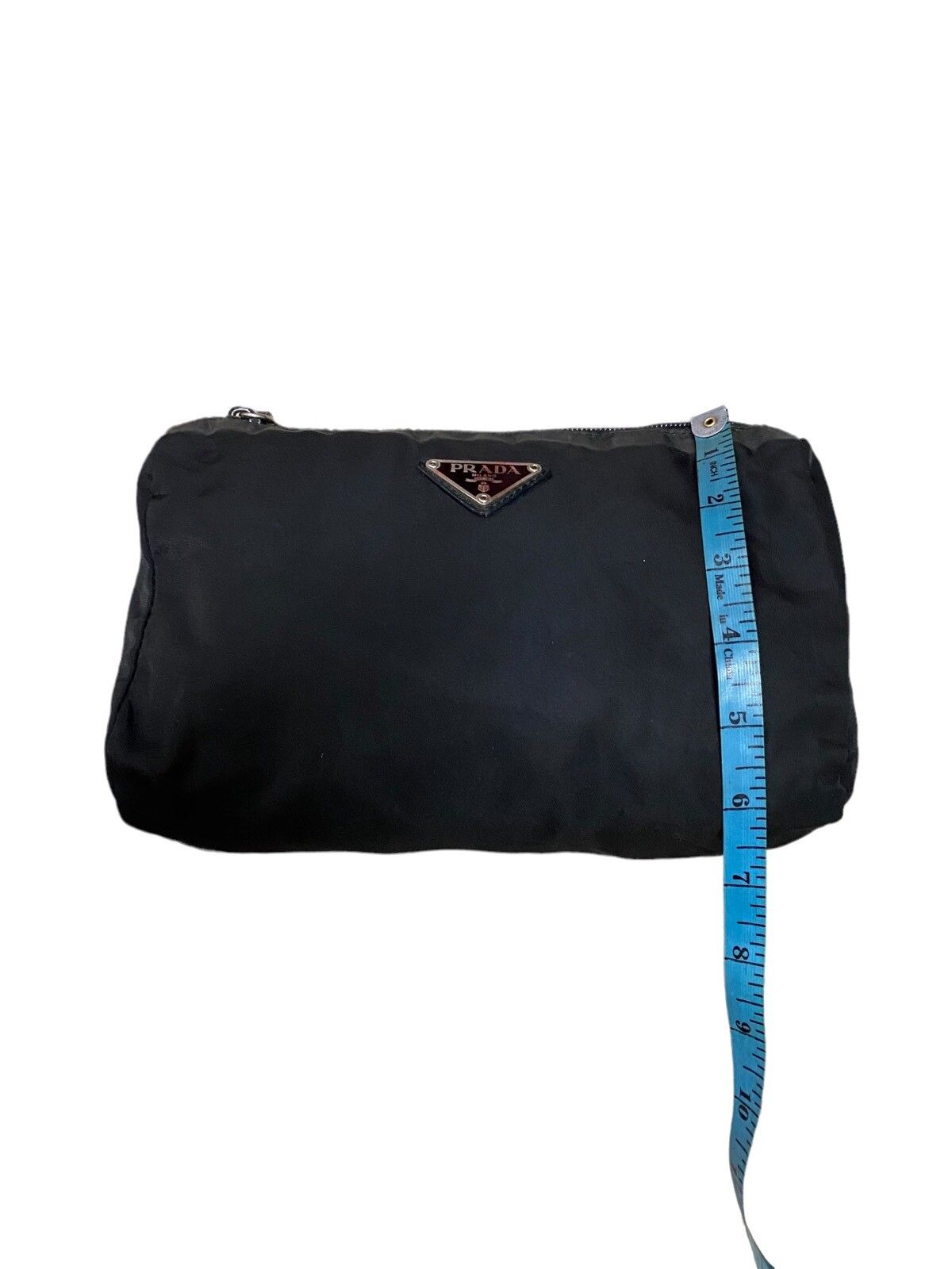Authentic🌑Prada Clutch Bag Black Synthetic - 8