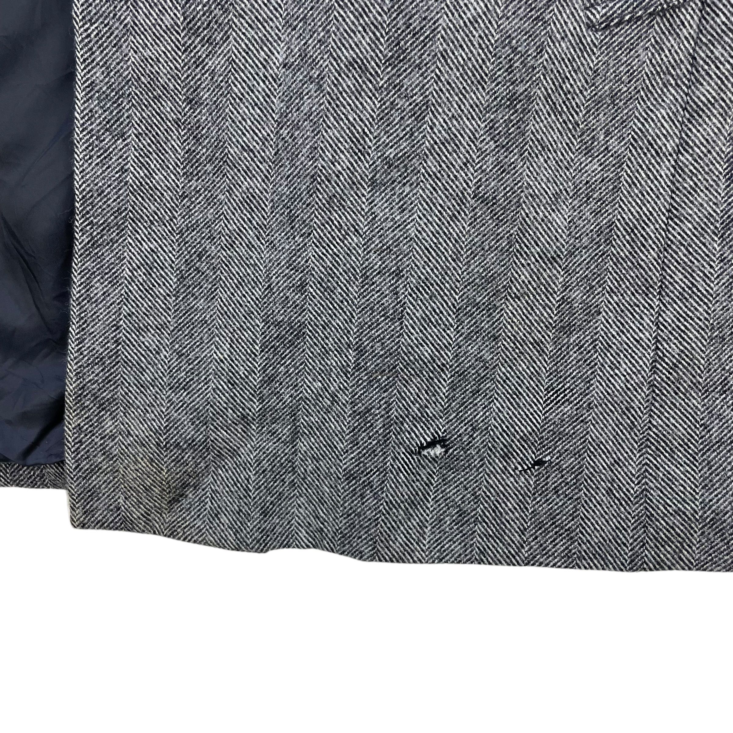 Vintage Loro Piana Herringbone Long Coat Jacket - 5