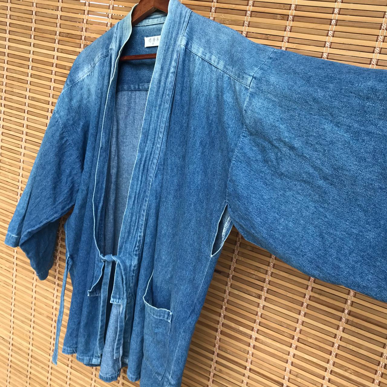 Vintage denime japanese traditional kimono kapital style faded - 1