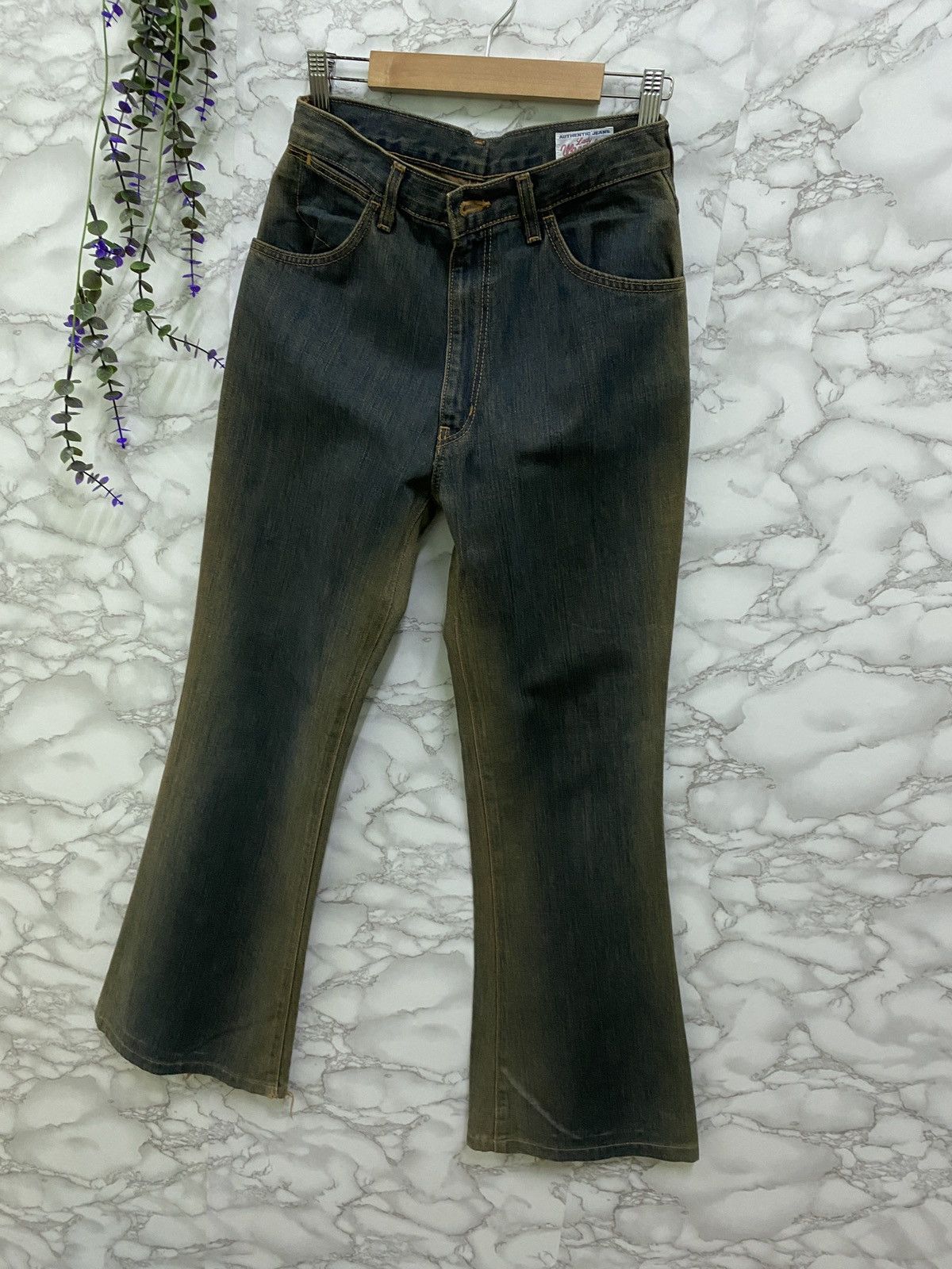 VINTAGE WRANGLER SUN FADED FLARED BOOTCUT DENIM - 16