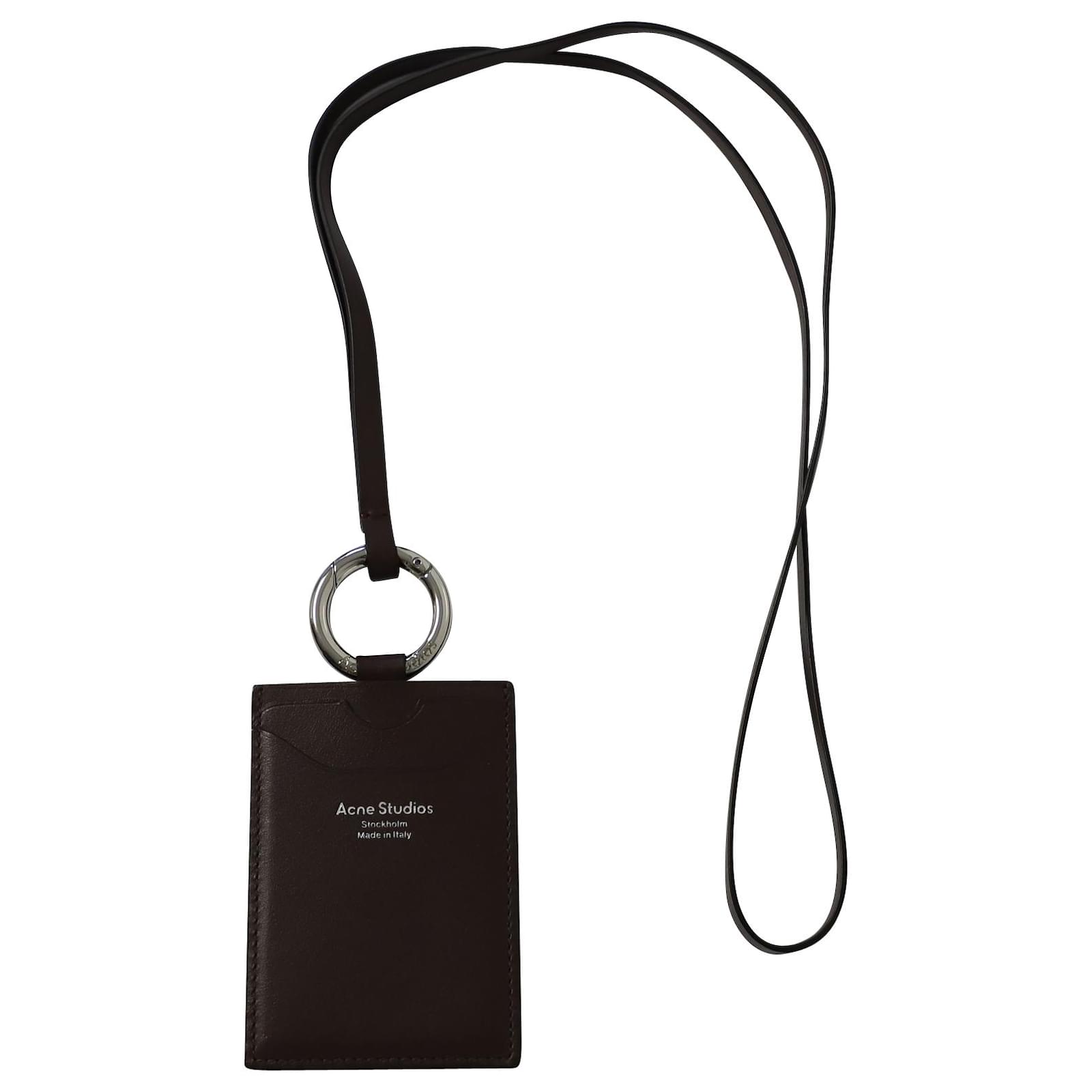 BNWT SS23 ACNE STUDIOS LANYARD CARD HOLDER BROWN - 3