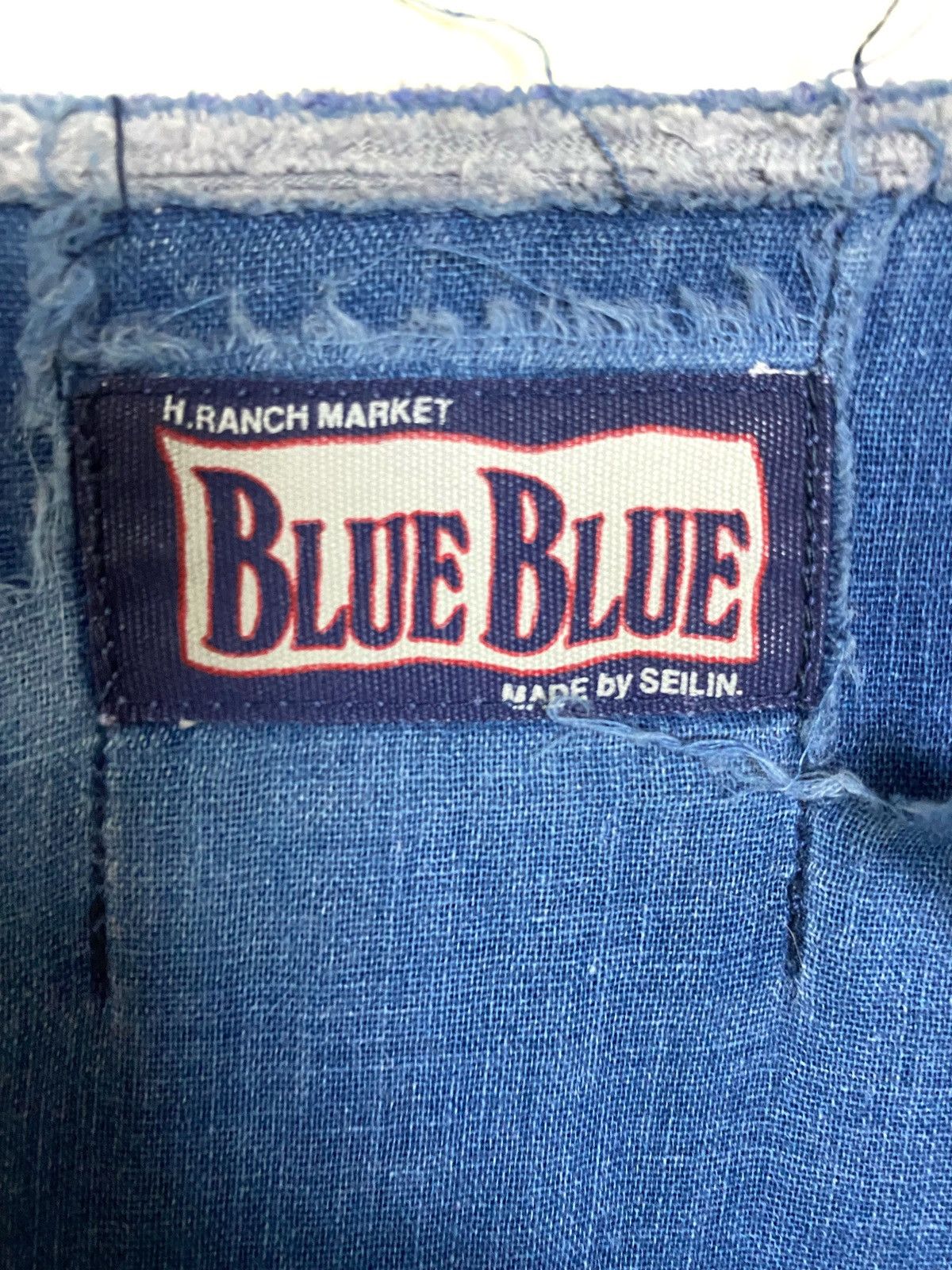 Blue Blue Japan H. Ranch Market Indigo Patchwork Denim Vest - 9