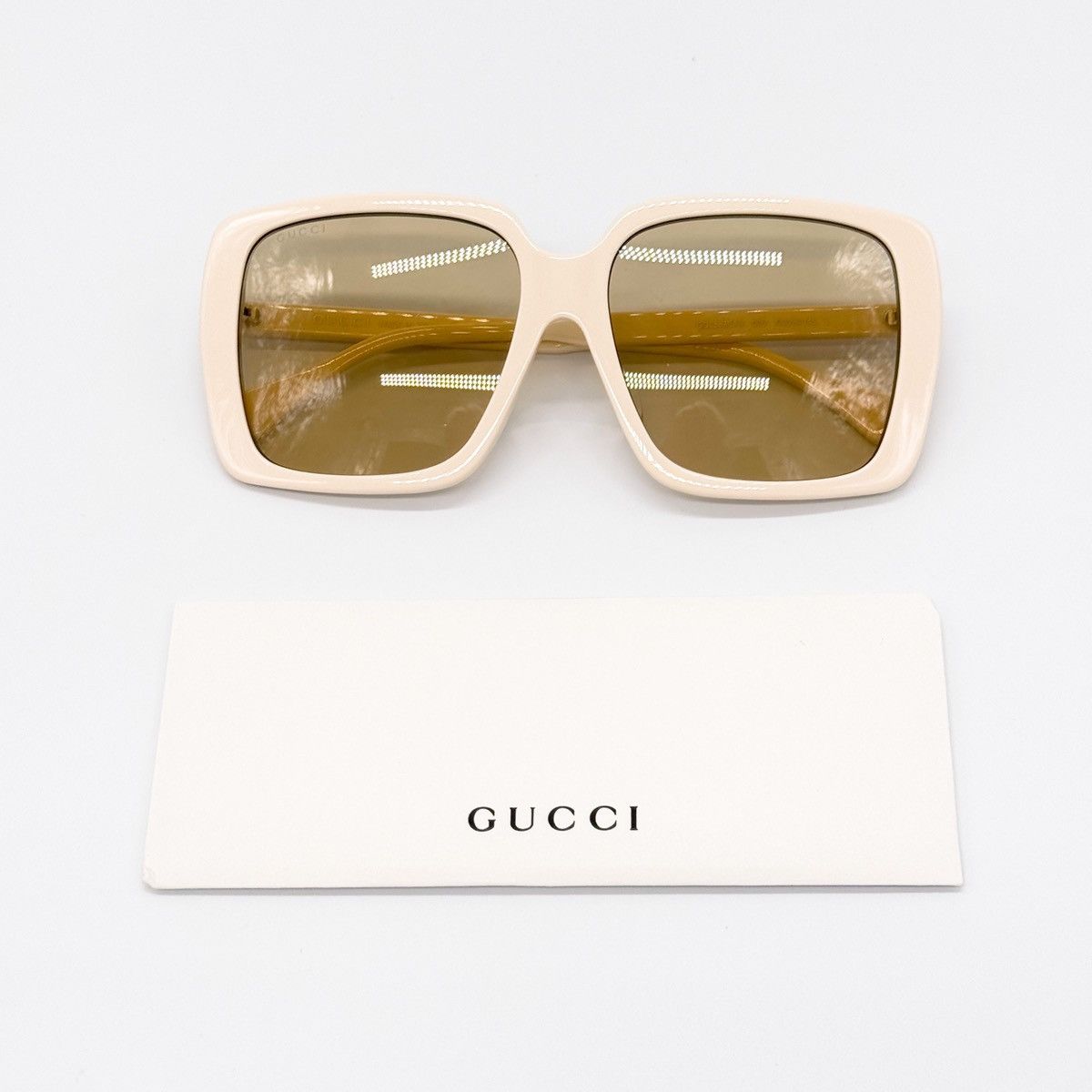 NEW GUCCI GG0567SAN 006 BEIGE WOMEN SQUARE SUNGLASSES GUCCI - 13