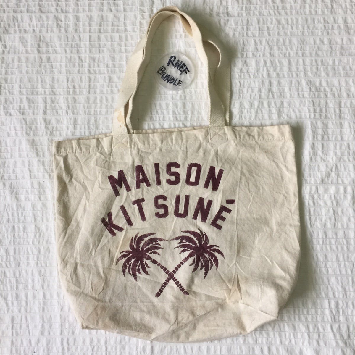 Maison kitsune tote bag - 1