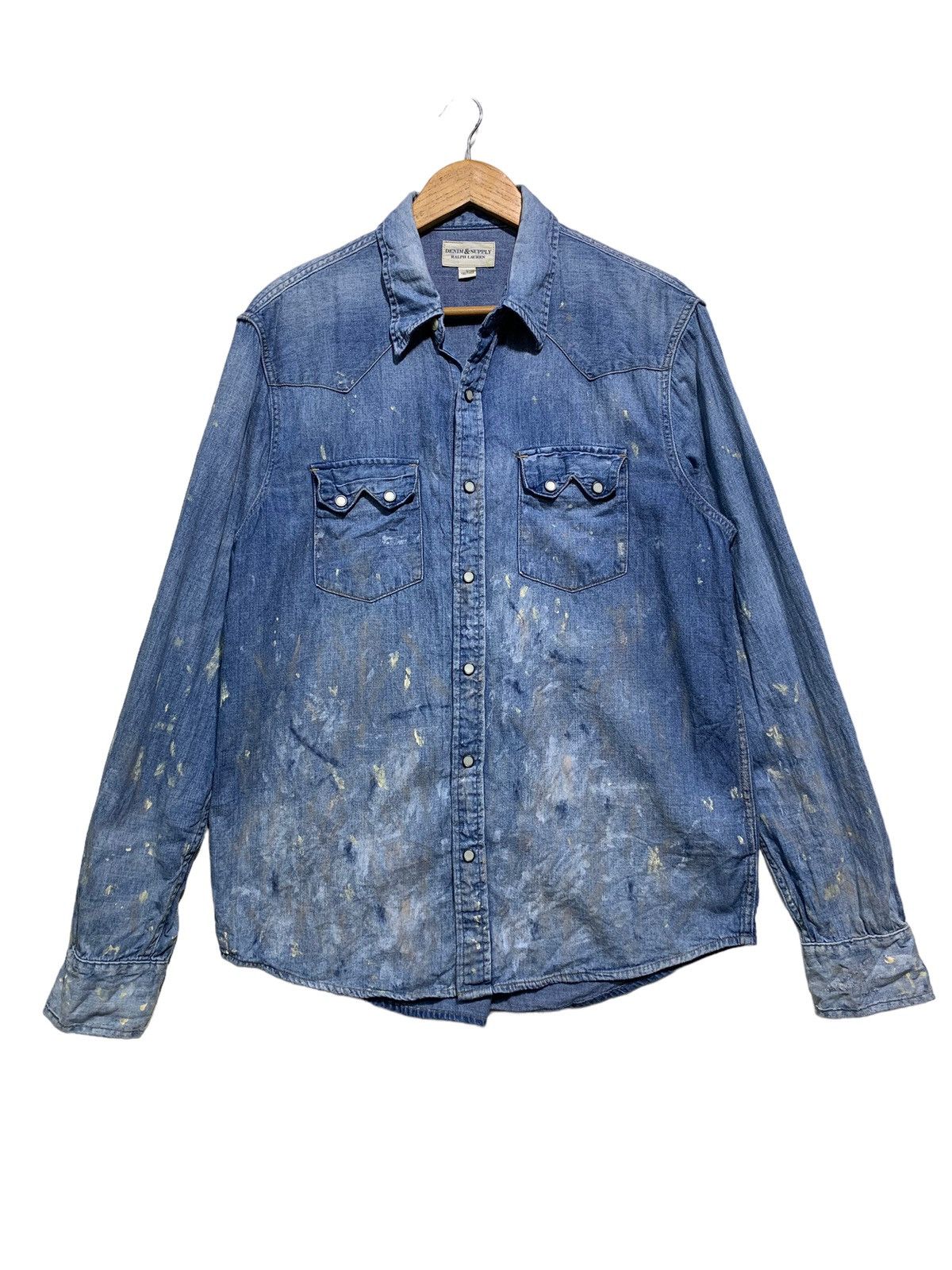 🔥DENIM & SUPPLY PAINTS SPLATTER DENIM SHIRTS - 1