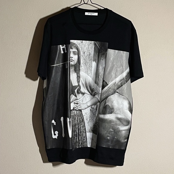 Givenchy Oversized Black Statement T-shirt with Paneled Graphic - 1