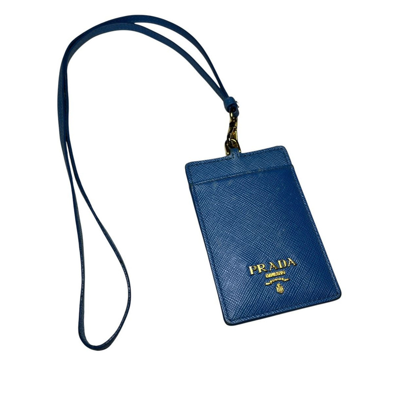 Prada Saffiano Leather Logo-Plaque Cardholder - 1
