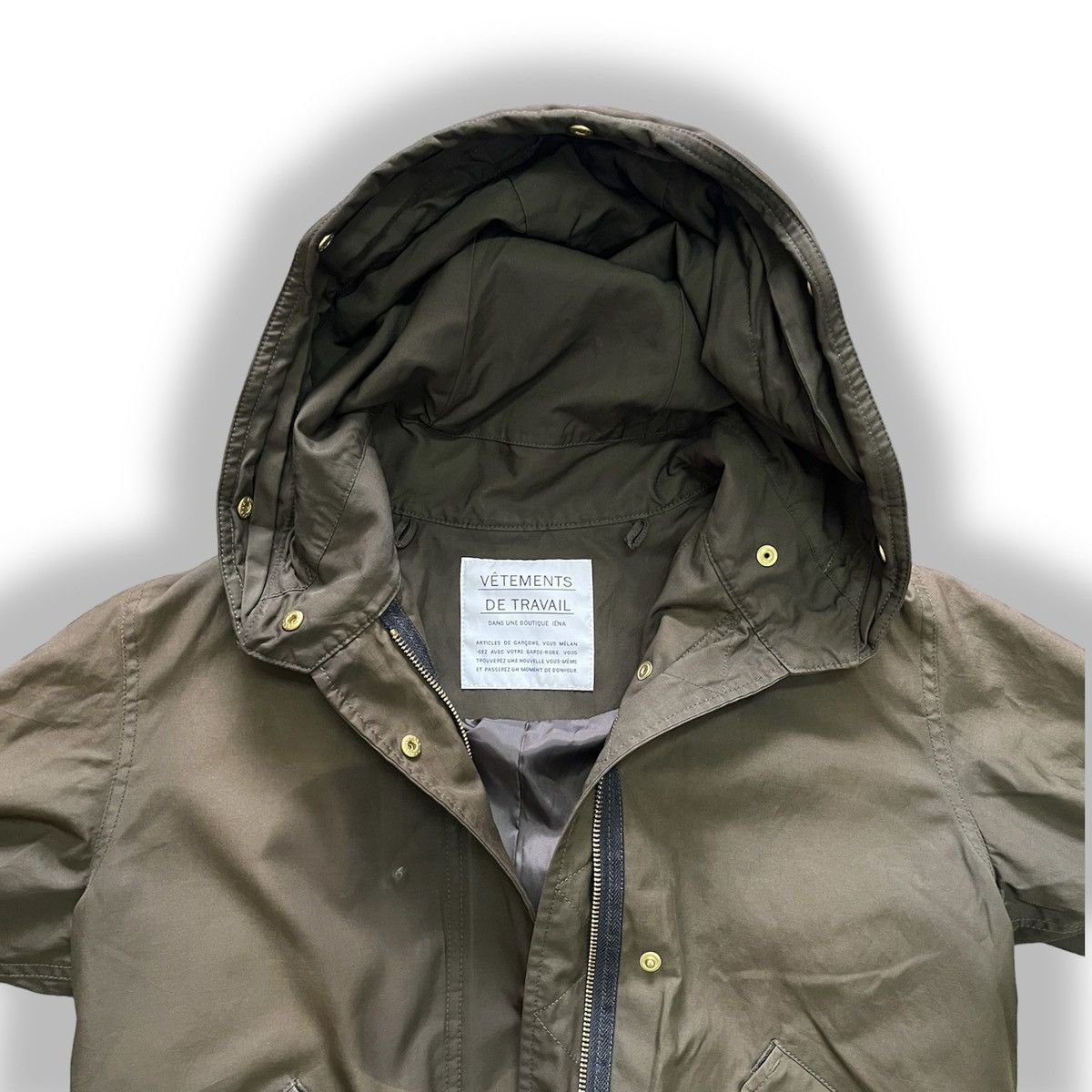 Japanese Brand - Vetements De Travail Long Parka Coat Fishtail Jacket Hooded - 3