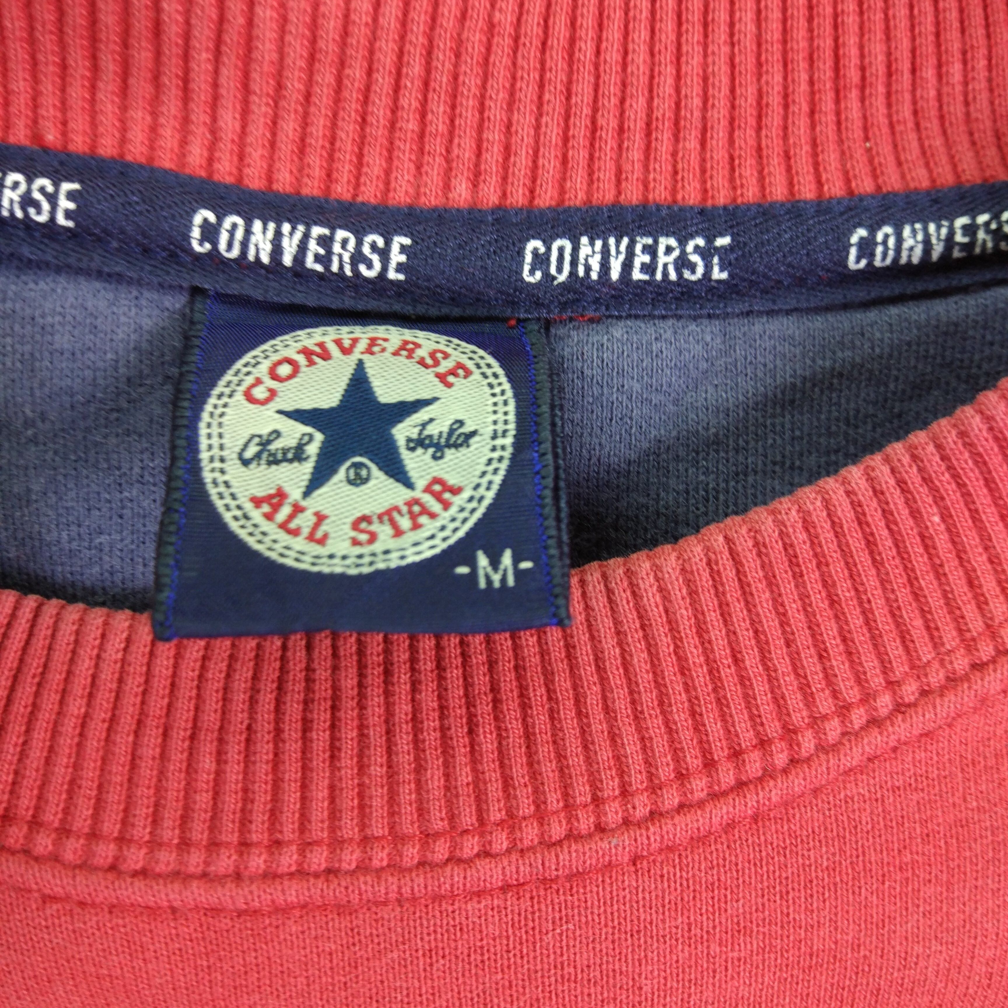 Converse Big Reflective Logo Embroidered Crewneck Pullover Jumper Sweatshirt - 5