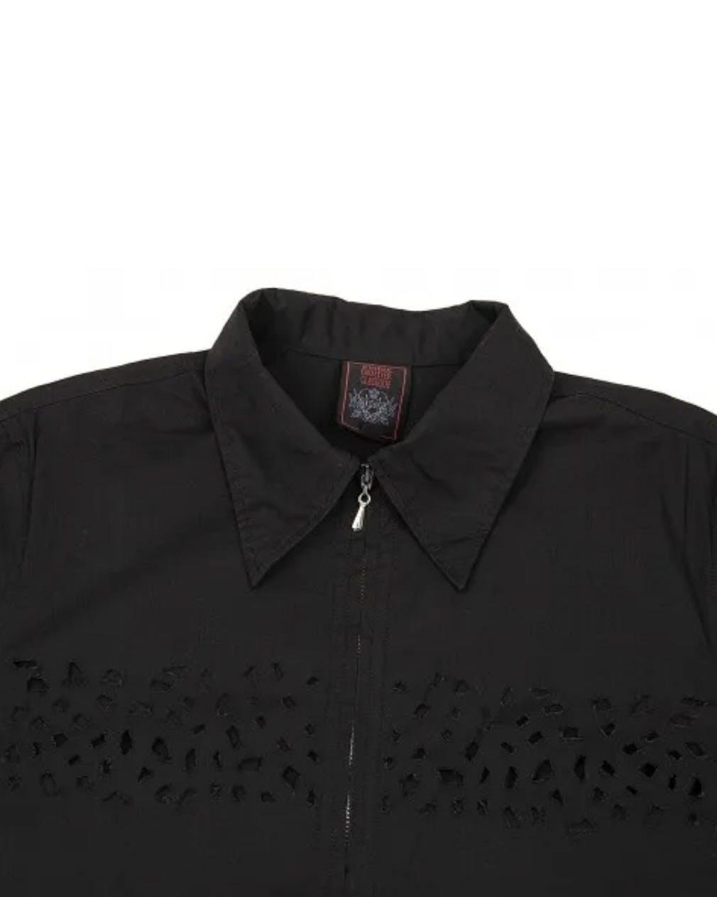 Laser-Cut Zip-Up Shirt - 2