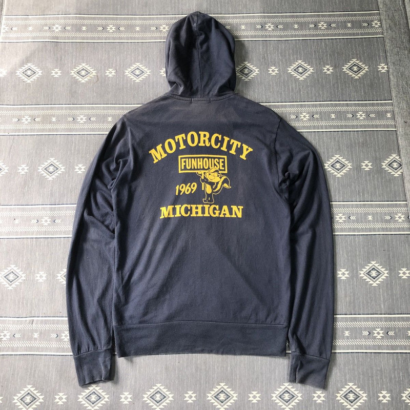 Hysteric Glamour Fades Motorcity 60s Sign Zipper Hoodie - 1