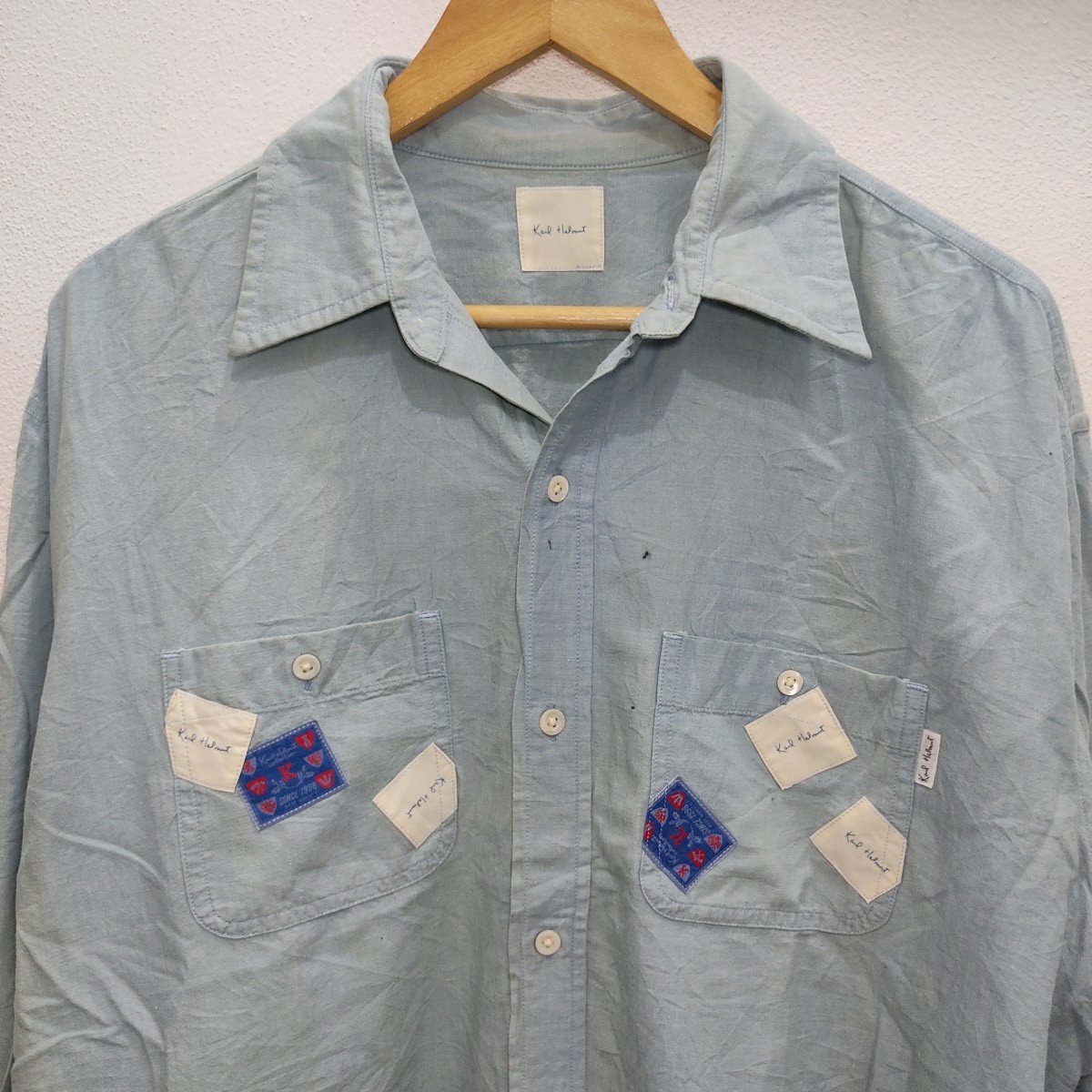 Karl Helmut - Vintage Karl Helmut Signature Patchwork Long Sleeve Shirt - 3