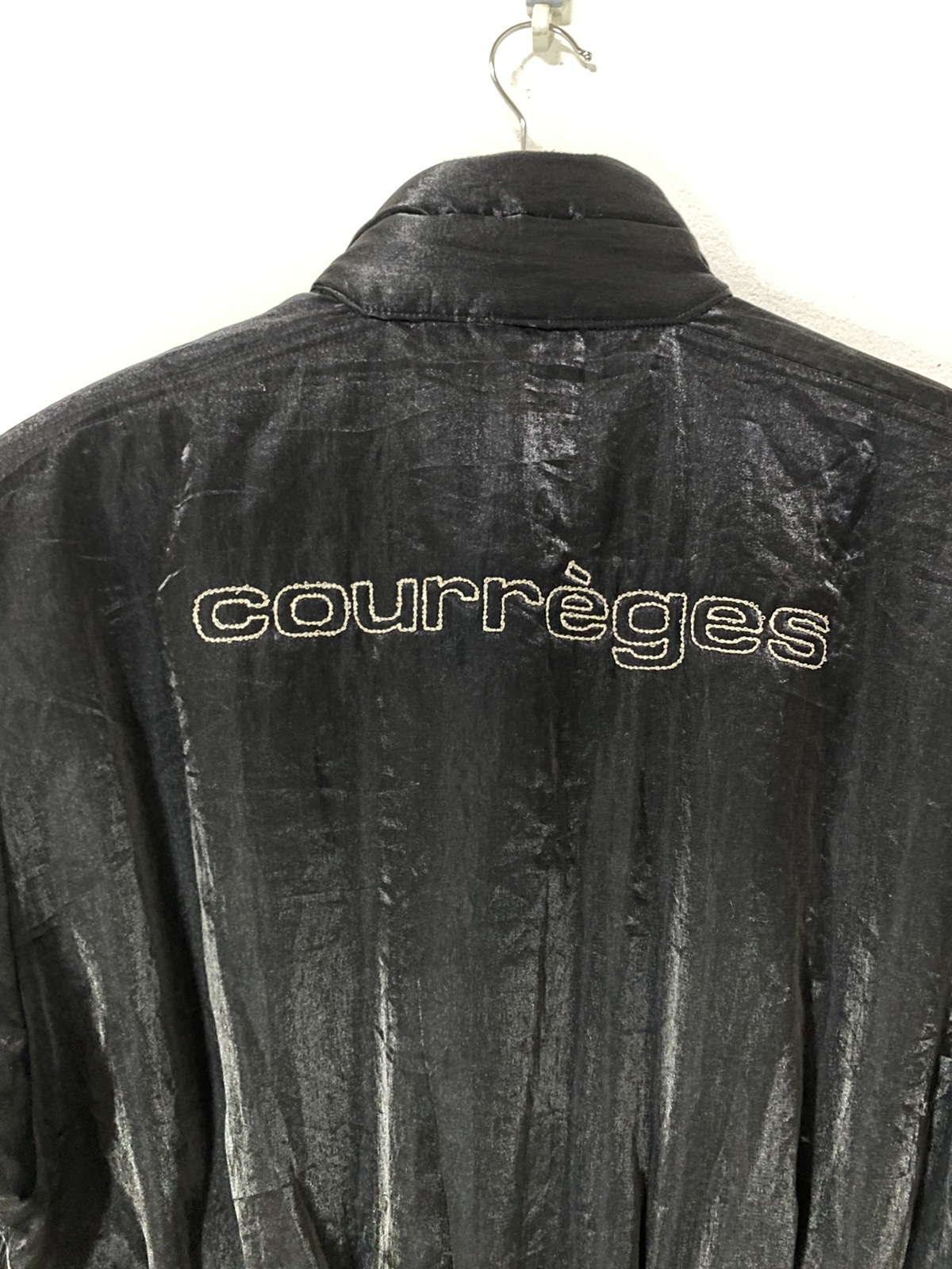 Courreges Jumpsuit Shinning Black Big Logo Design - 3