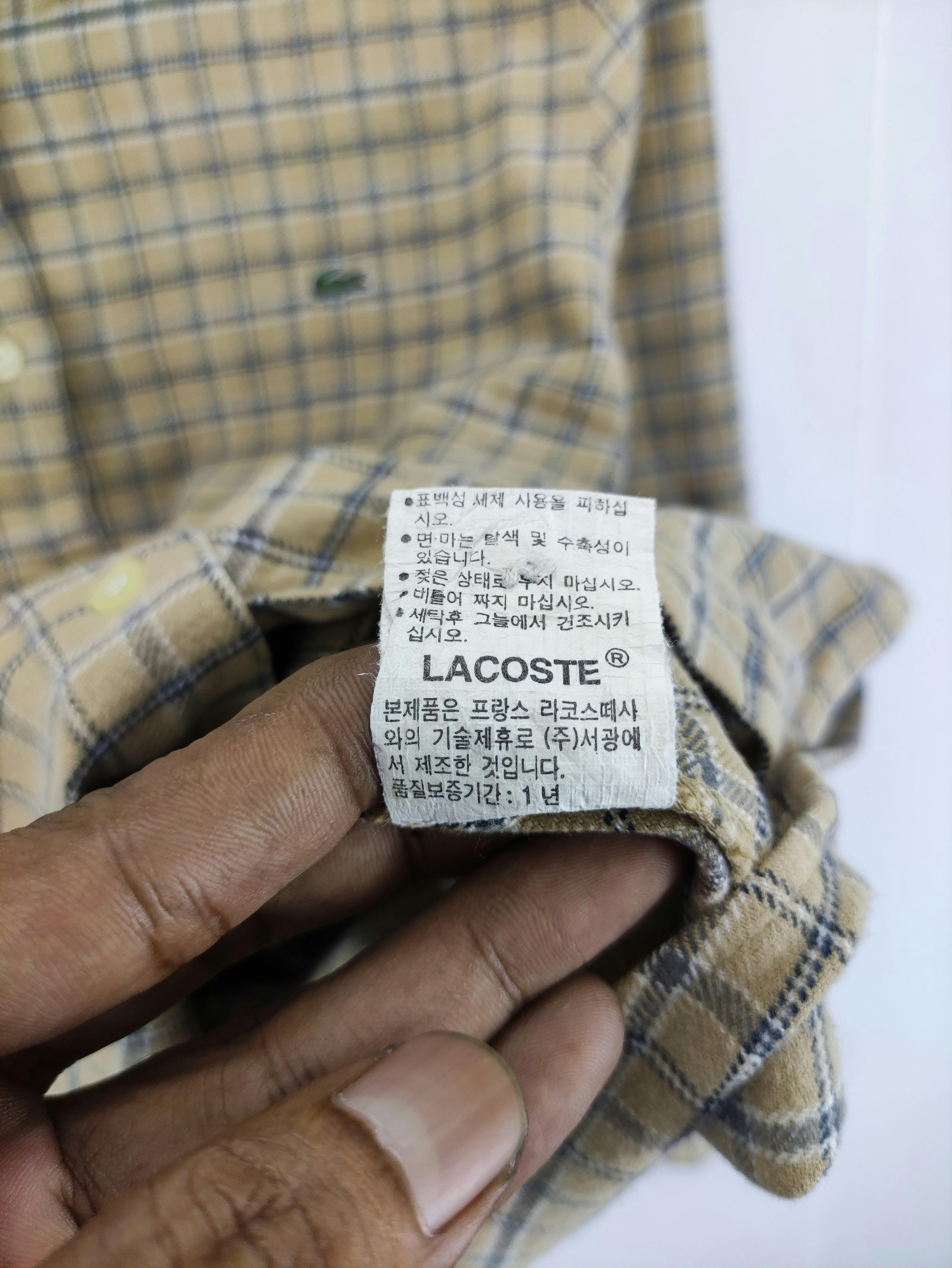 Vintage Lacoste Sports Checkered Shirt Button Up - 6