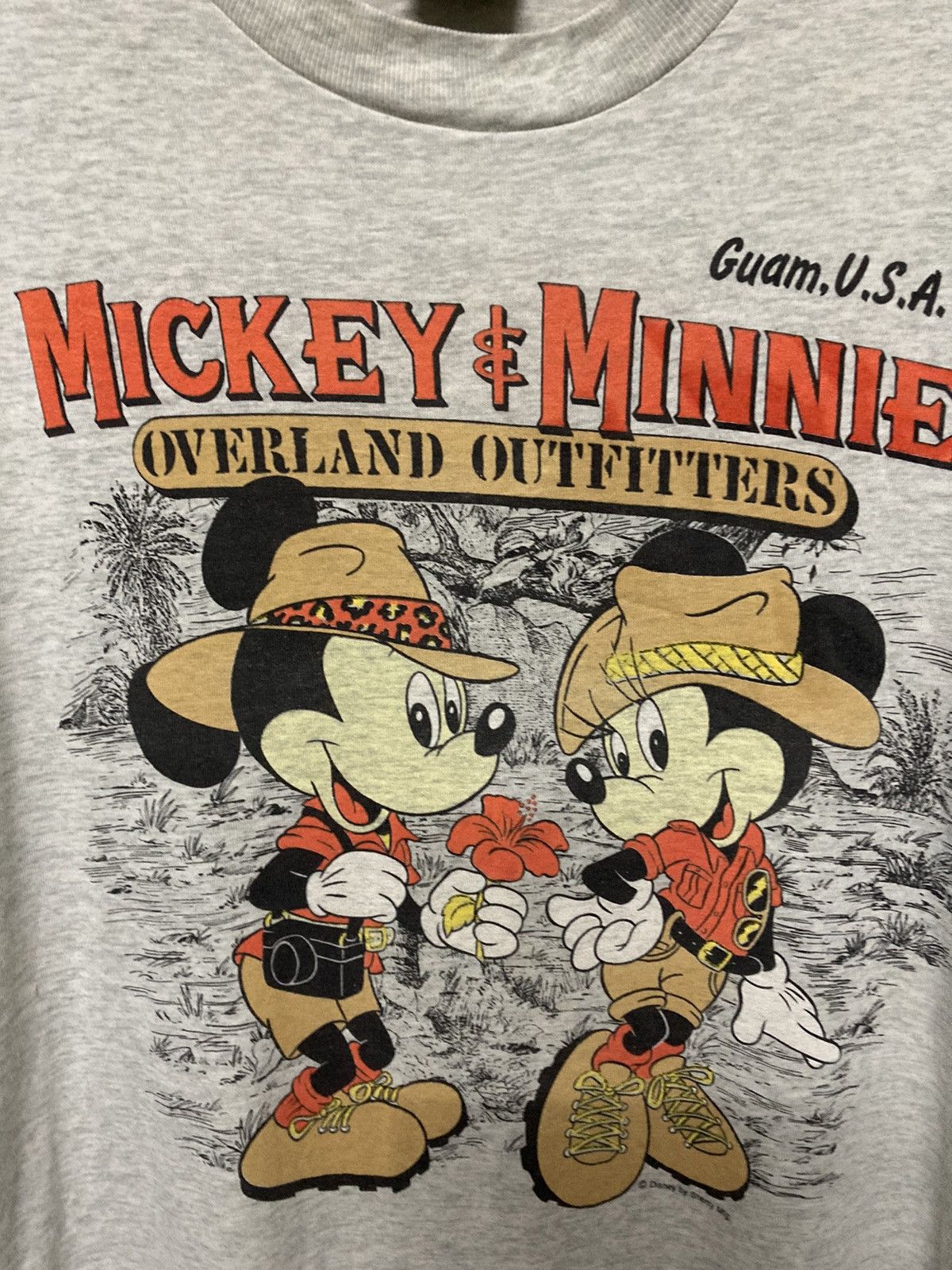 Vintage 90s Mickey & Minnie Guam Usa Tshirt - 4