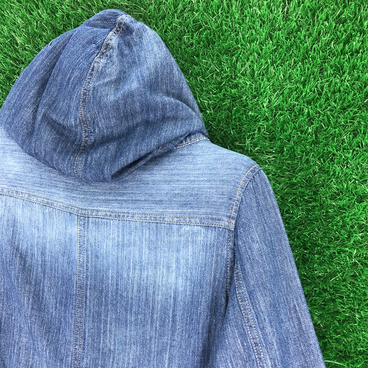Archival Clothing - Long Blouse Hoodie Denim Button up by Quelle Chance - 5