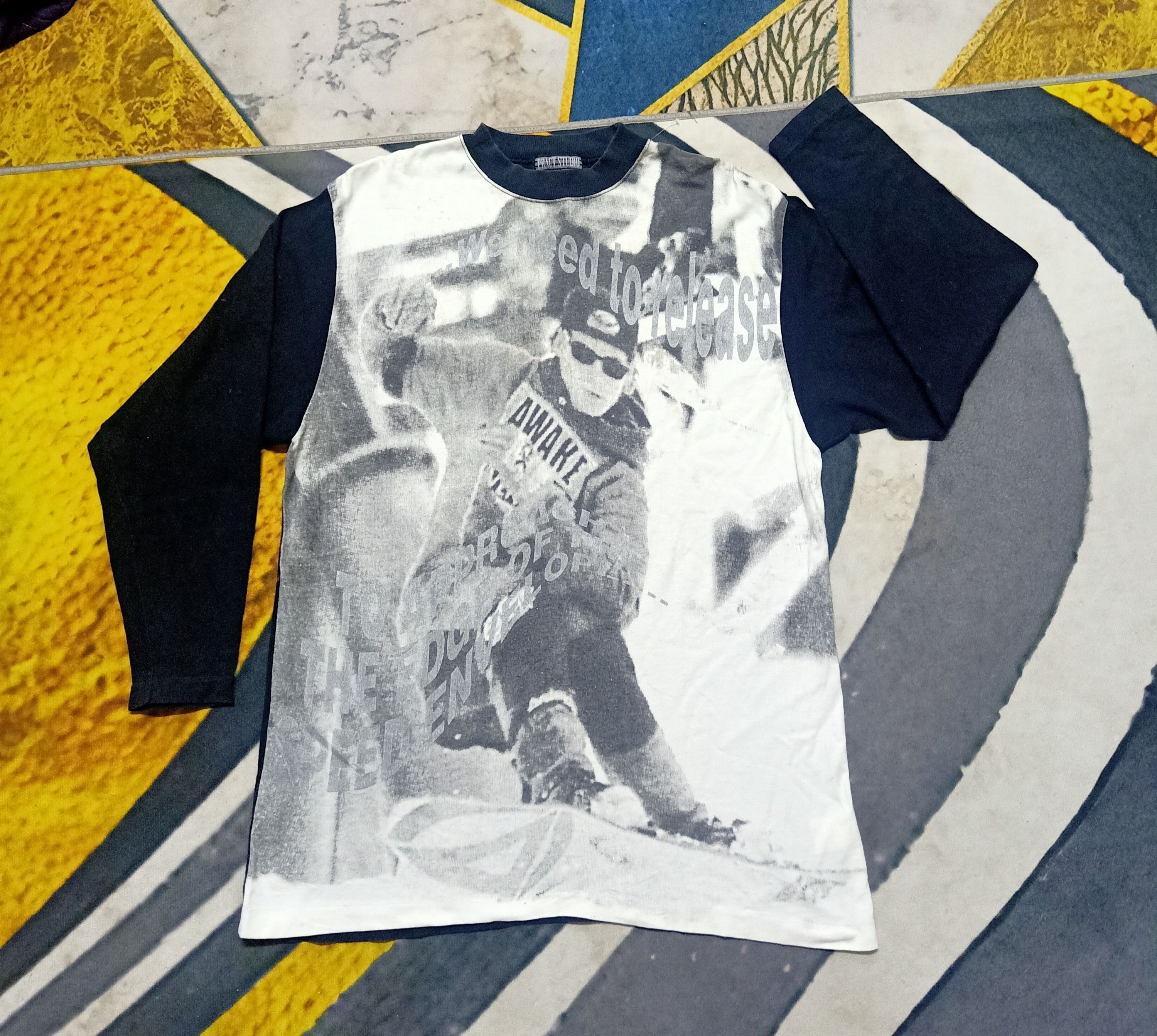 Vintage - Vtg Pract Studio Awake ski sport photo tee - 1