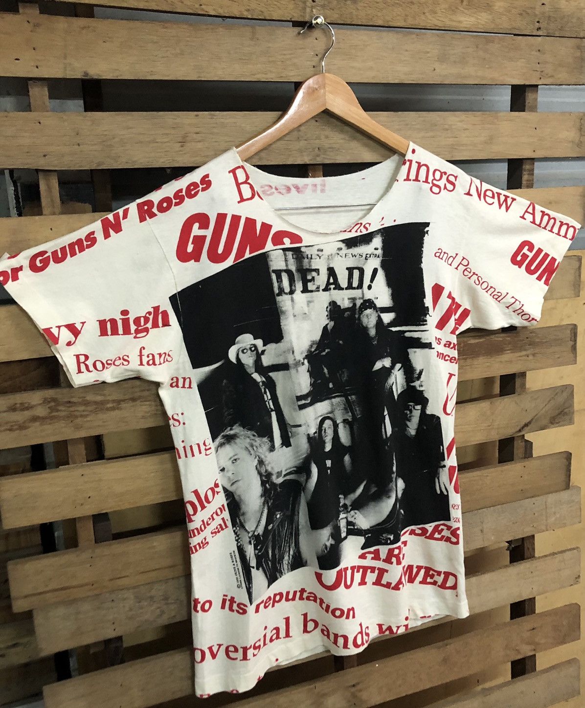 Guns N Roses - Super Rare Vintage 1991 Guns & Roses All Overprint - 3