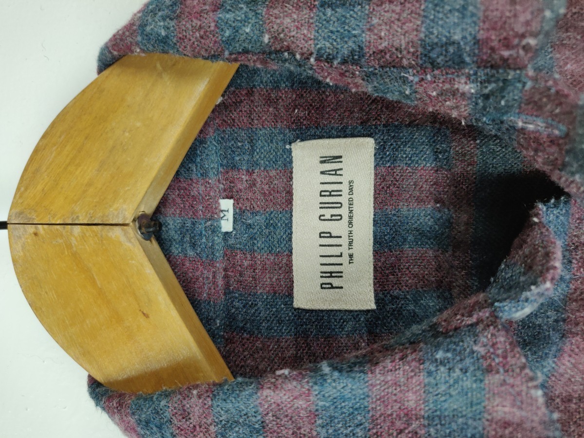 Designer - Phillip Gurian Small Checked Button Up Shirt Oxford - 6