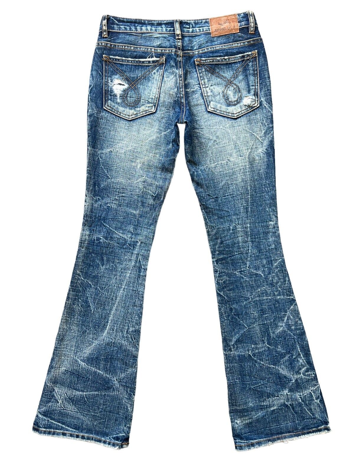Distressed Denim - Juriano Jurrie Distressed Boot Cut Flare Denim Jeans 29x31 - 3