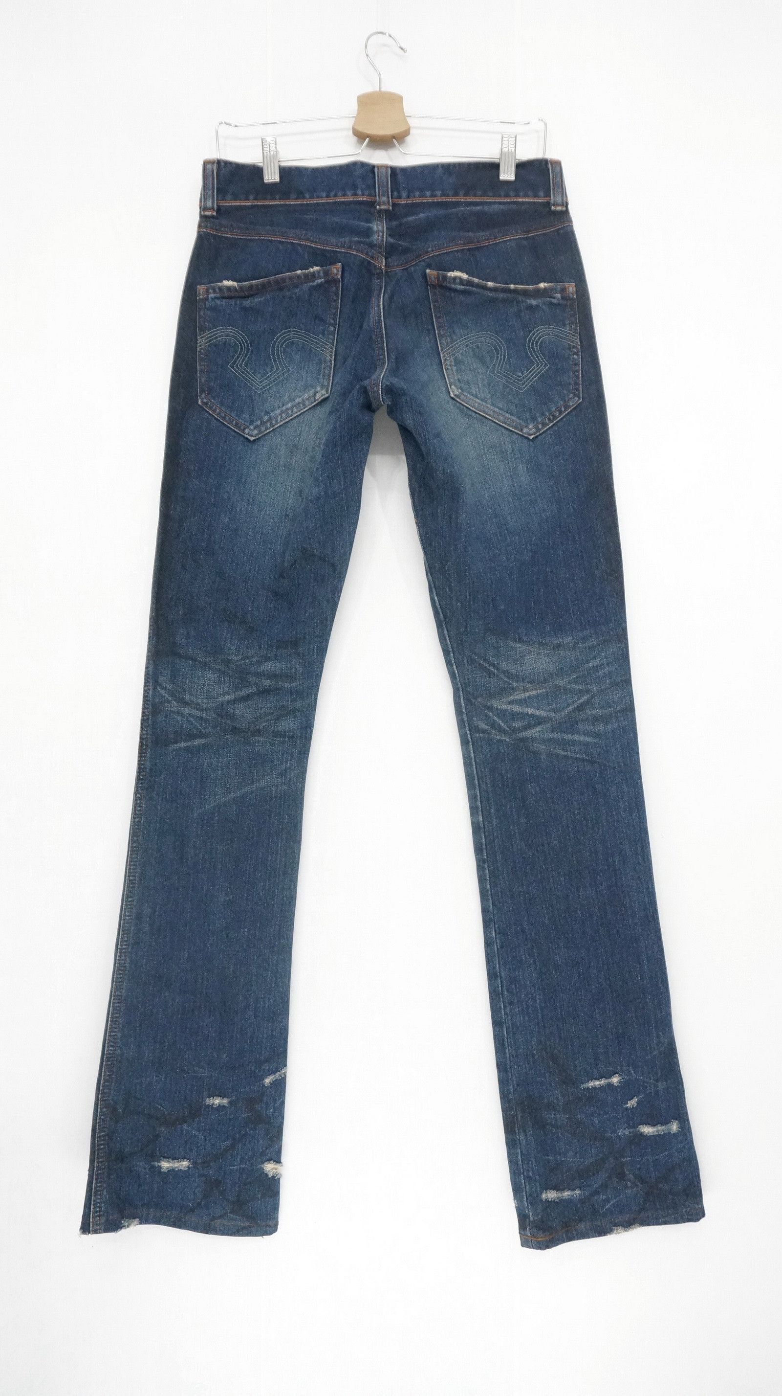 Distressed Denim - Fire Rare! OBELISK Japan Lowrise Distressed Flared Jeans - 2