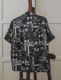 Enfants Riches Déprimés RRP 1440$ SILK ANIME BUTTON UP SHIRT