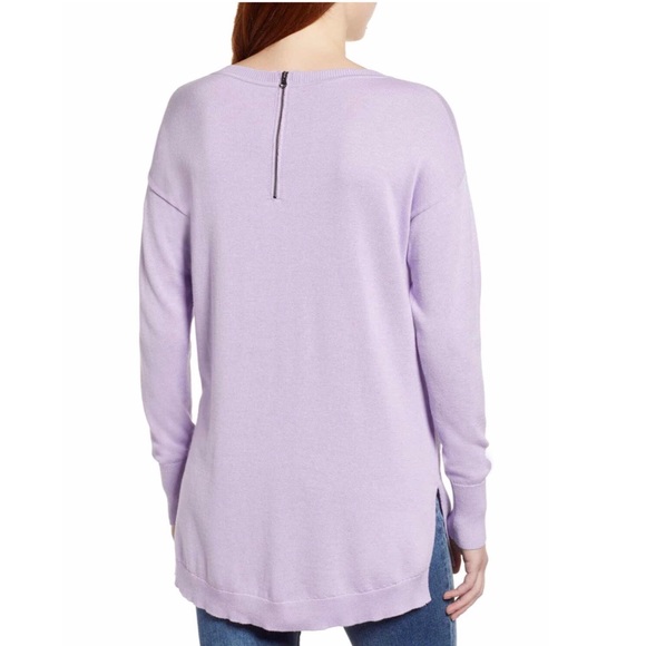 Caslon Lilac Zip Back Sweater - 5