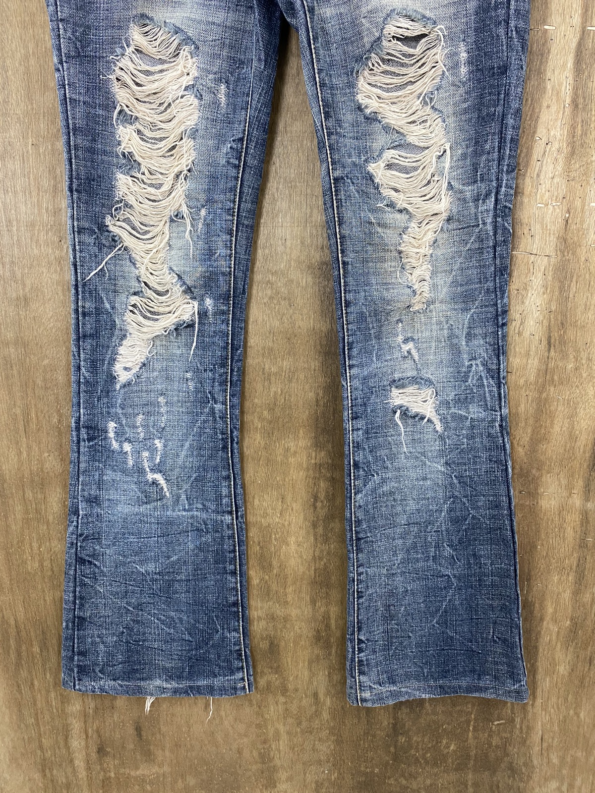 Distressed Denim - Maraxia Blue Distressed Denim Pants #1035 - 3