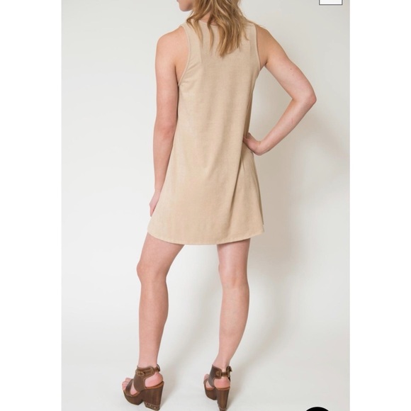 Vintage Havana Vegan Suede Lace-Up Dress - 2