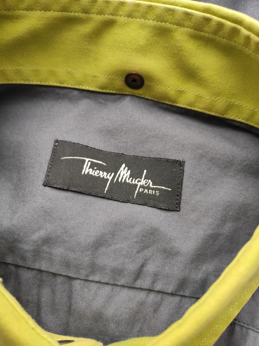 Thierry Mugler - GRAIL! Snap fastening contrast shirt.Like Gaultier or Dior - 5