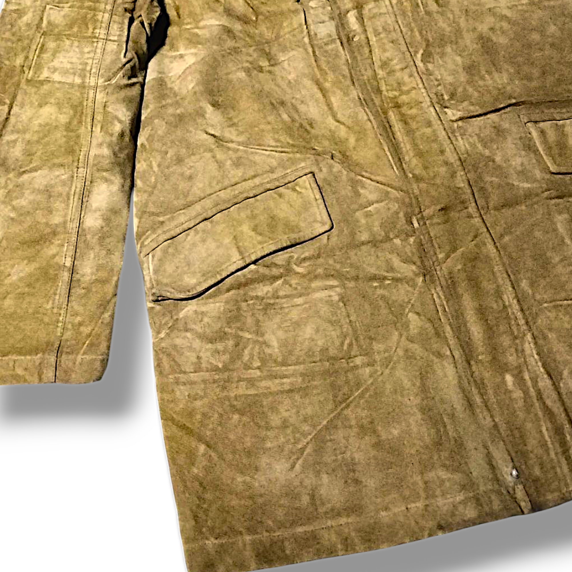 Vintage Versace Trench Coat Suede Leather Sportswear Italy - 3