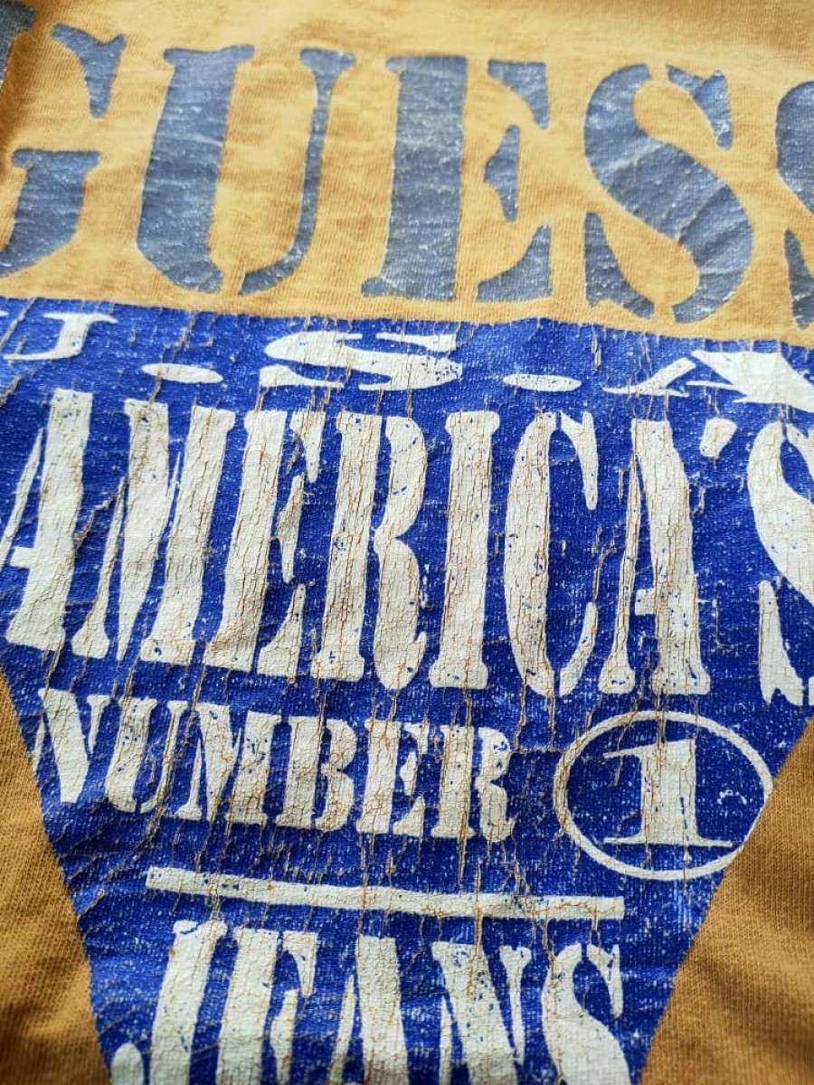 Guess - Vintage 1994 USA Big Logo T - 3