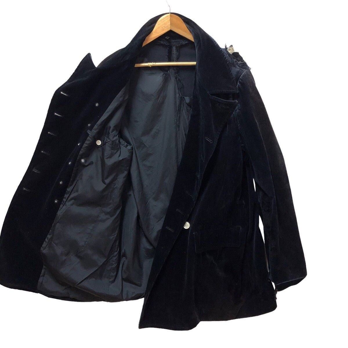 Vintage Yohji Yamamoto pour homme distressed curdoroy coat - 3