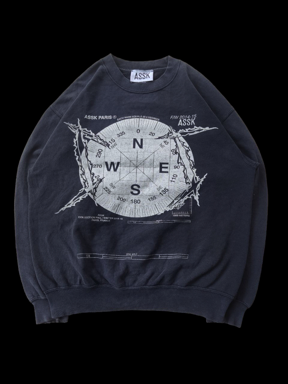 Rare🔥 ASSK Compass Collection Fall/Winter 2014-15 Paris France Sweatshirts - 1