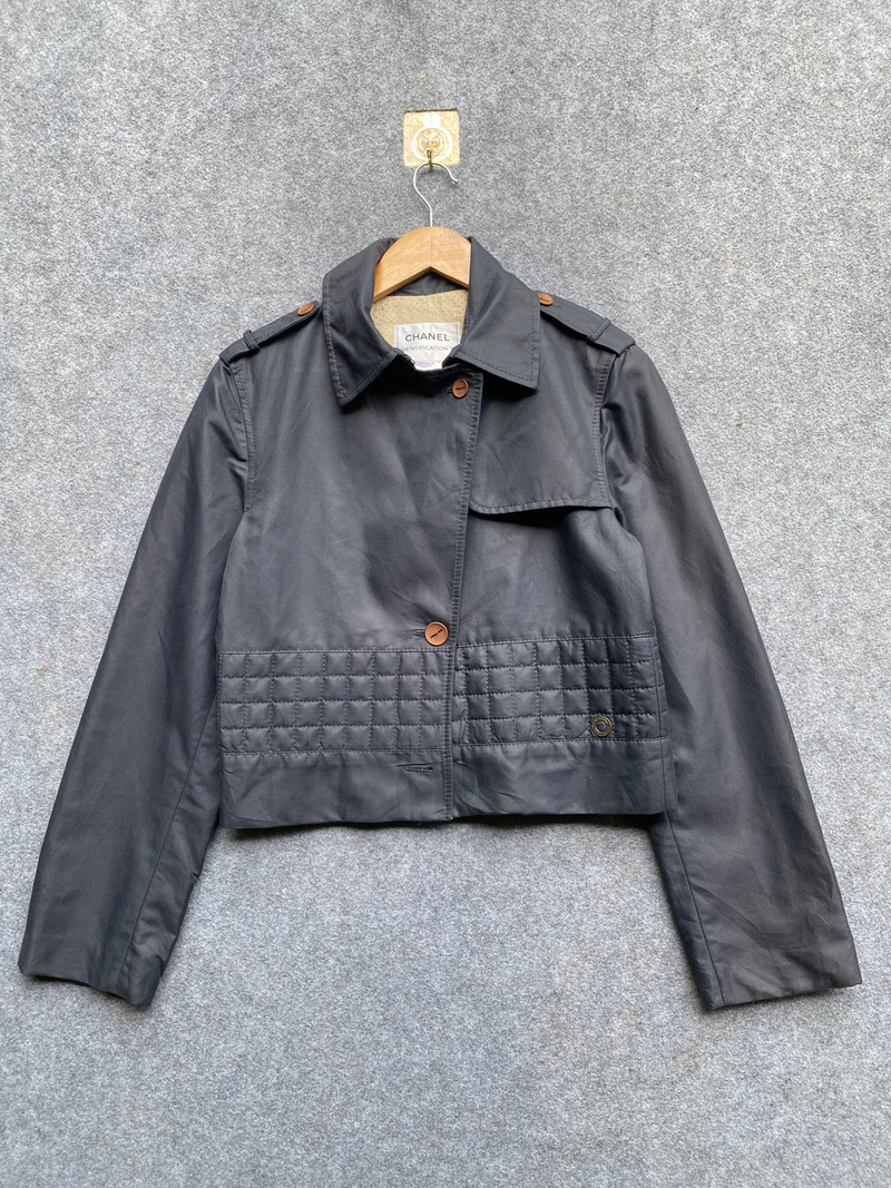 Chanel Identification Vintage Cropped Trench Jacket - 1