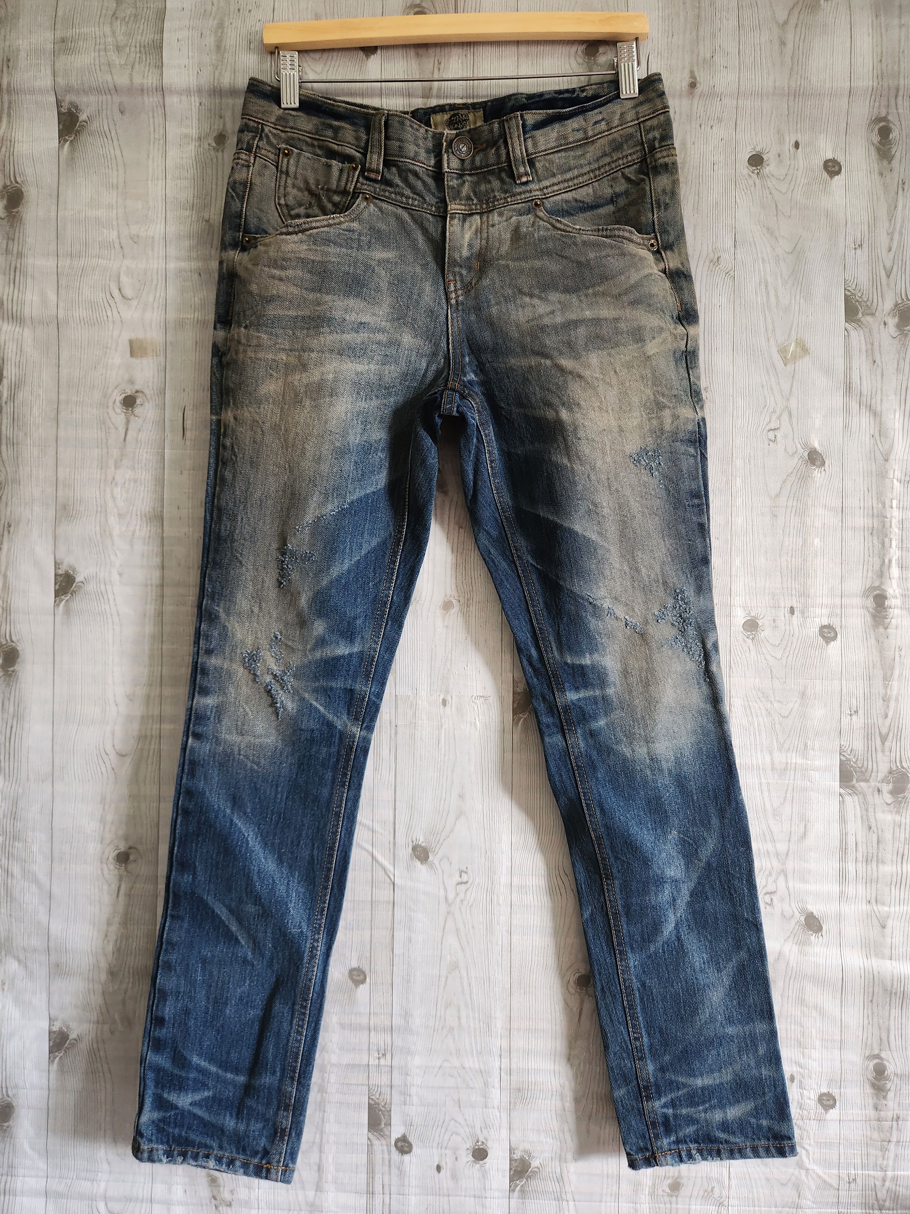 Japanese Brand - Distressed Ozzang Denim Japan Jeans - 1