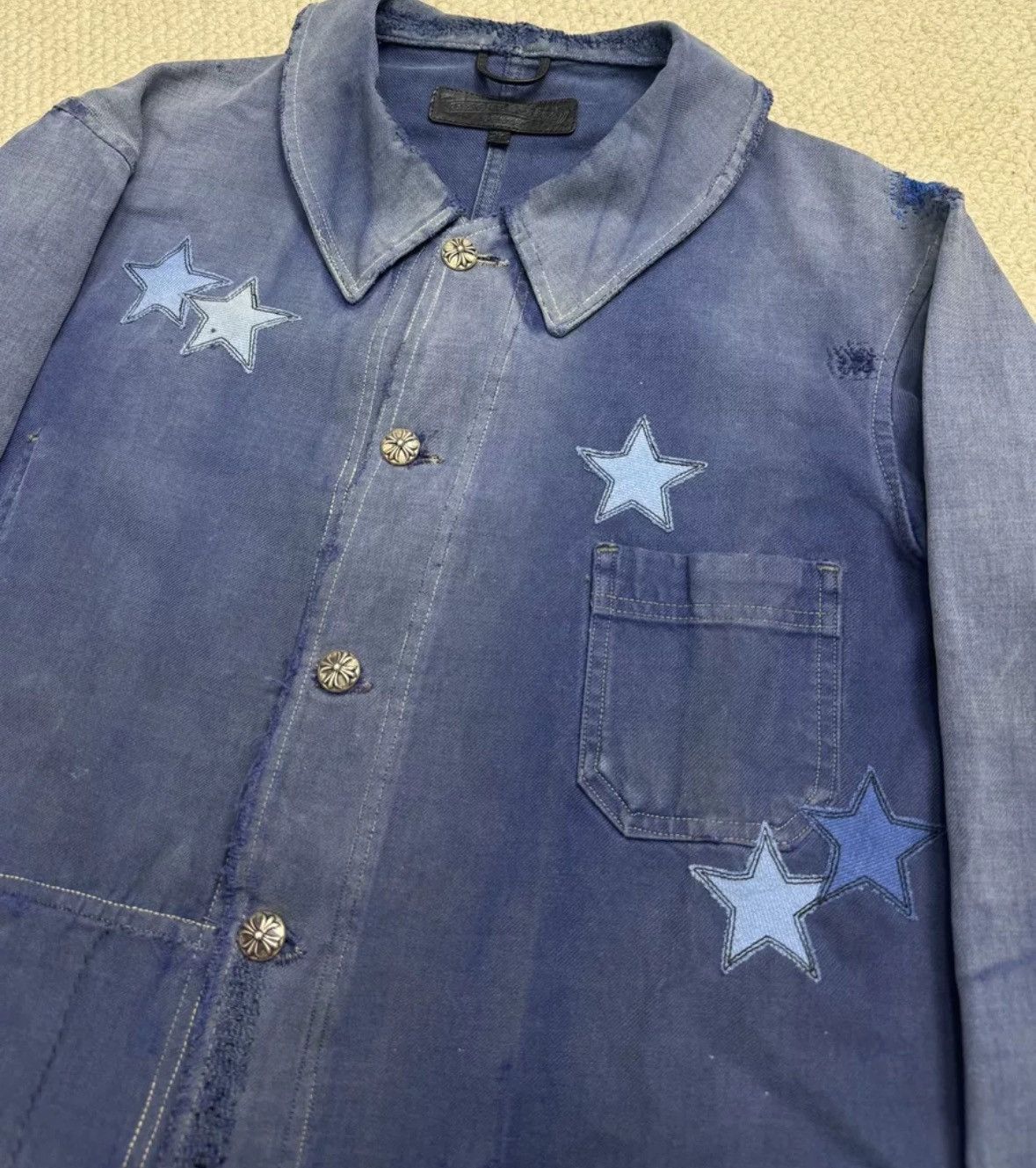 French star patch work jacket - 4