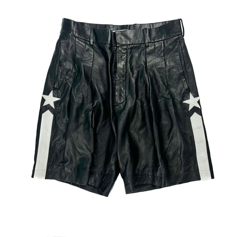 GIVENCHY Lamb Leather Star Shorts - 1