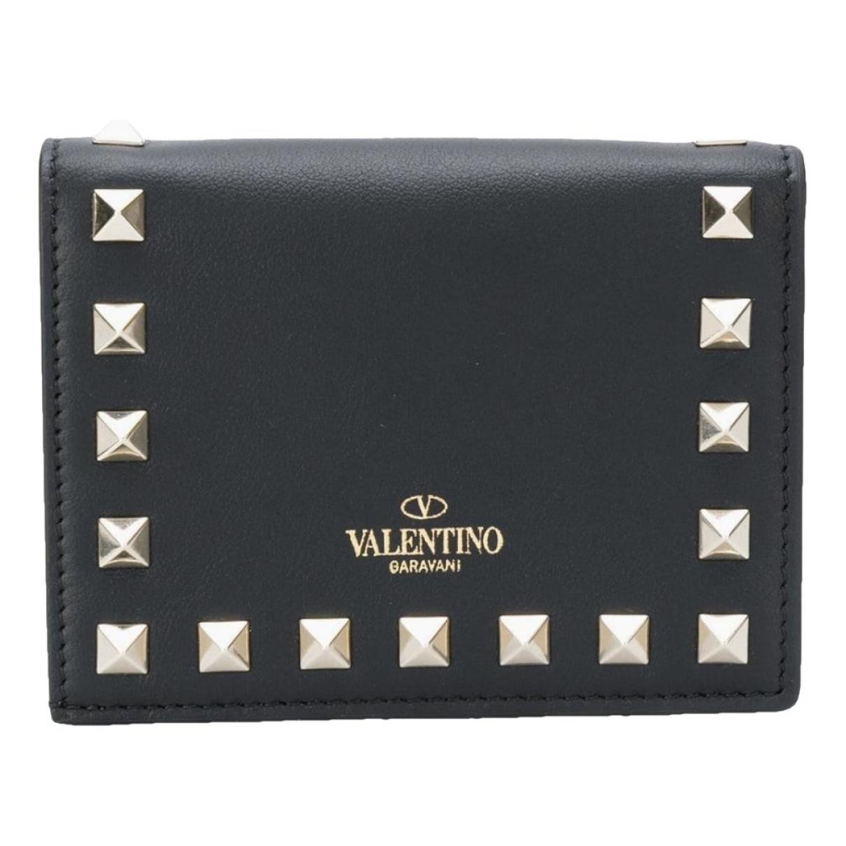 Rockstud leather card wallet - 1