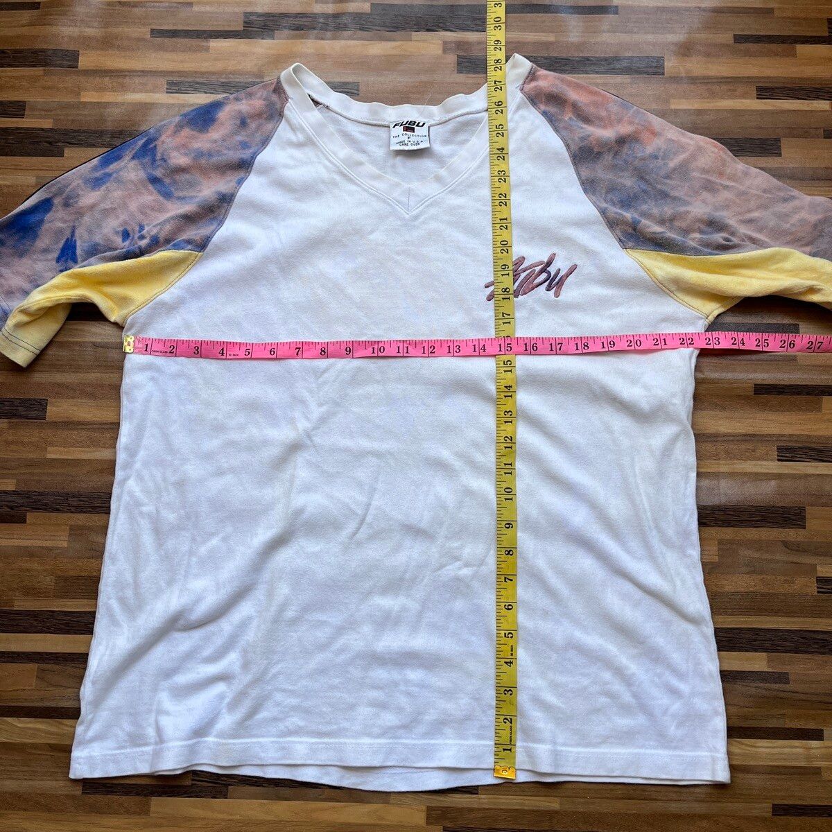 Vintage 1985 Fubu Collection Bleach Wash TShirt Made In USA - 5
