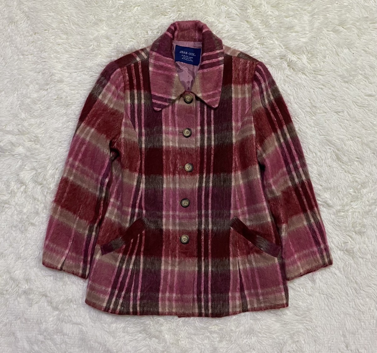 Japanese Brand - Jean-Cox Checked Hairy Wool Blend Jacket - 1