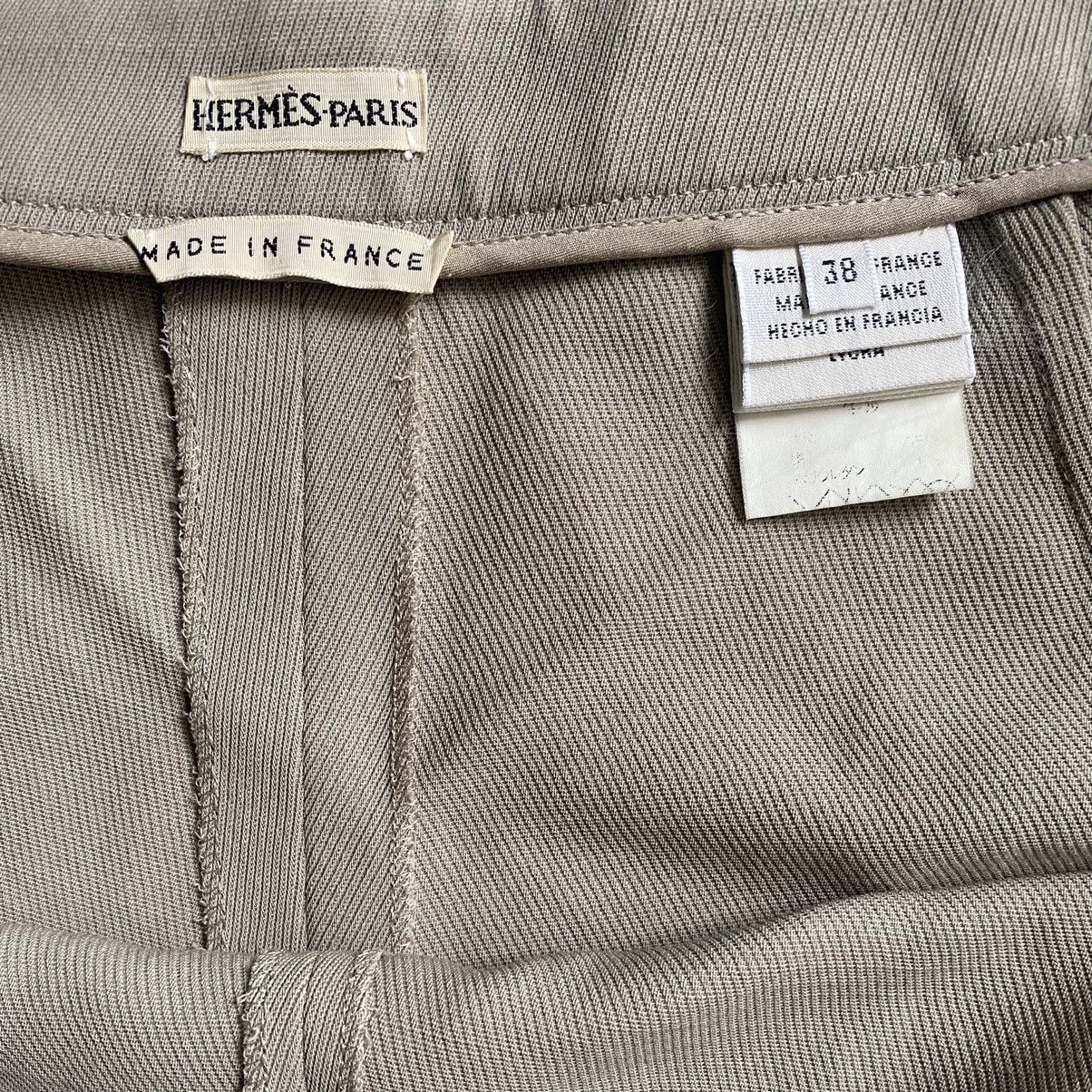 AW98 Hermes By Margiela Laine Wool Blend Side Buttons Pants - 4