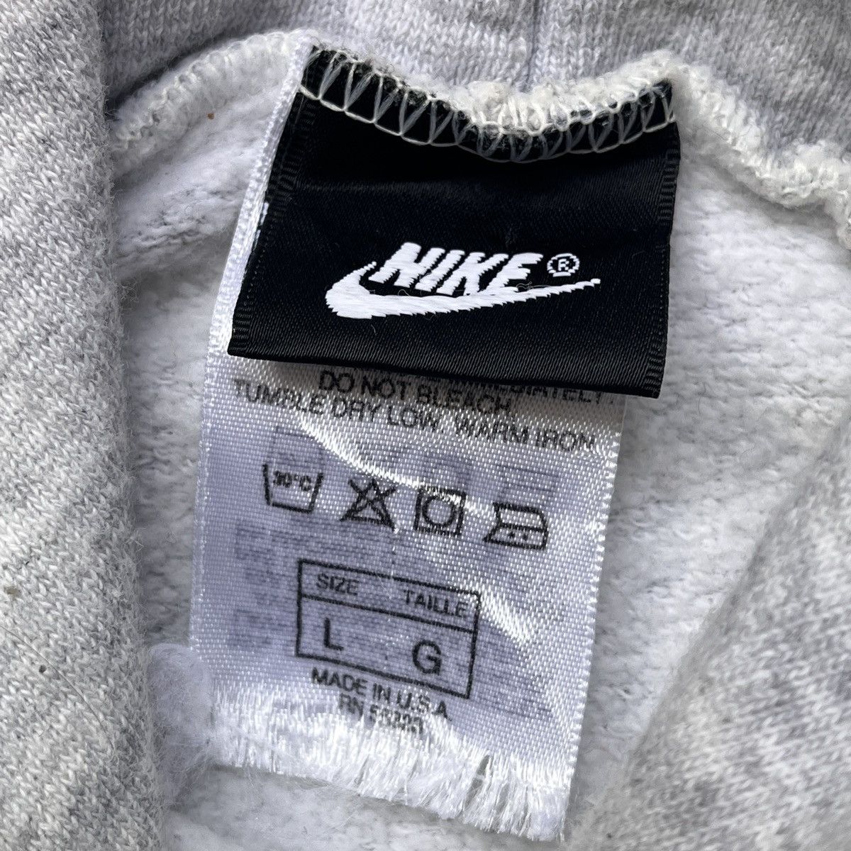 Big Swoosh Centre Logo Nike Vintage Hoodie Made In USA - 6