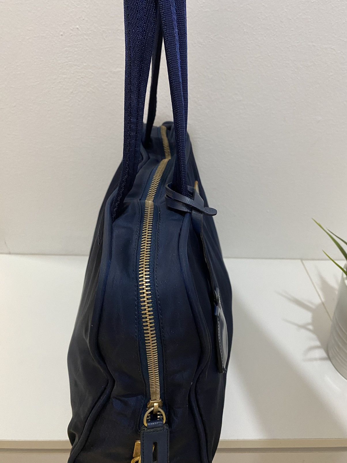 Prada Tessuto Nylon Navy Blue Handbag - 6
