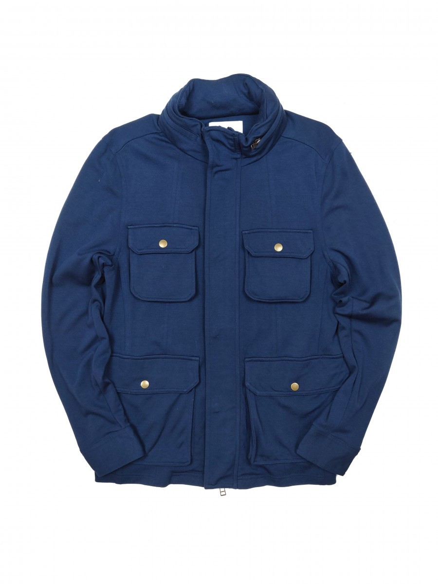 Blue - Multi-pocket Light Jacket Outerwear - 1