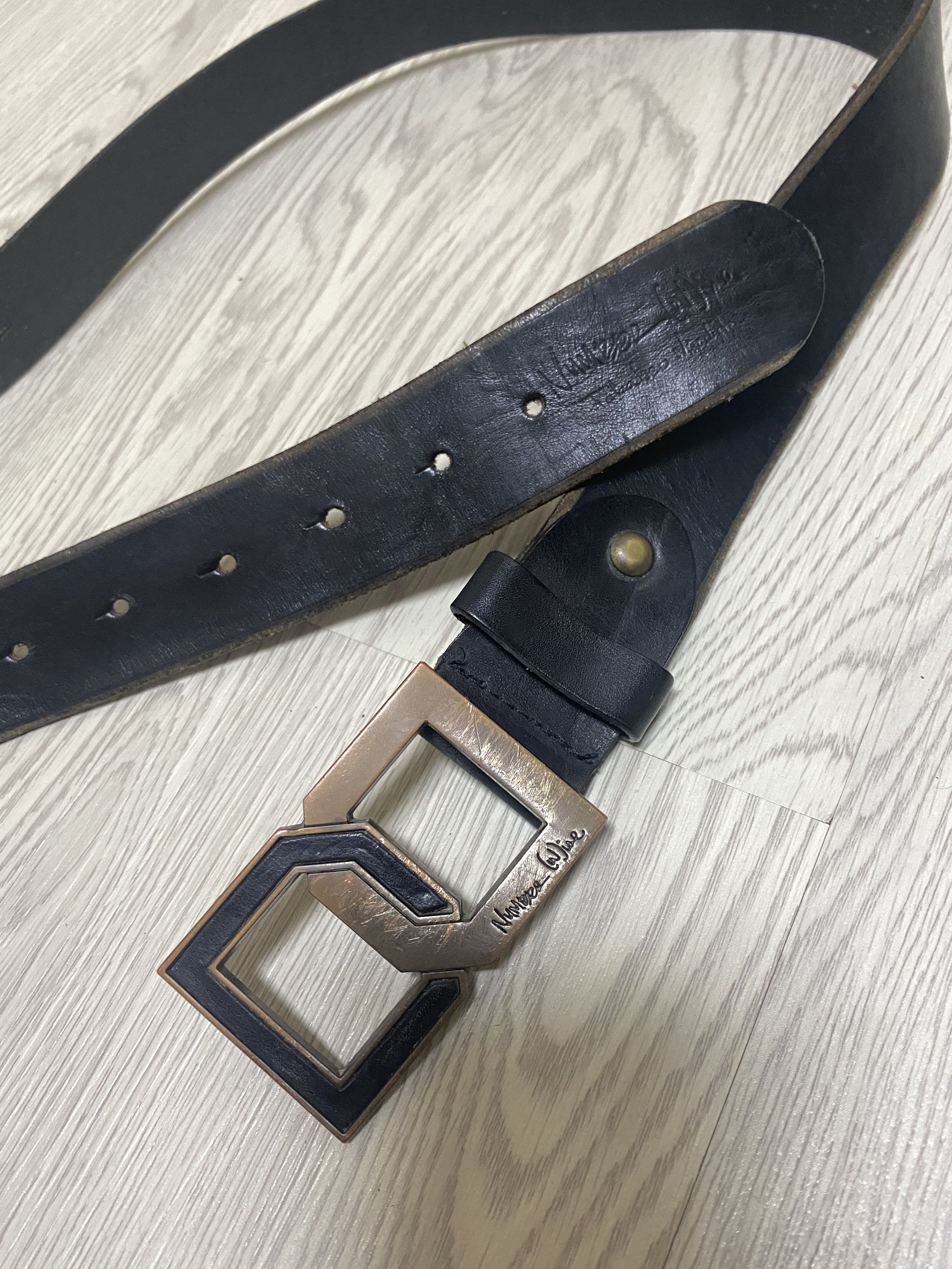 NUMBER (N)INE Number (N)ine Black Belt Leather | thriftingzone