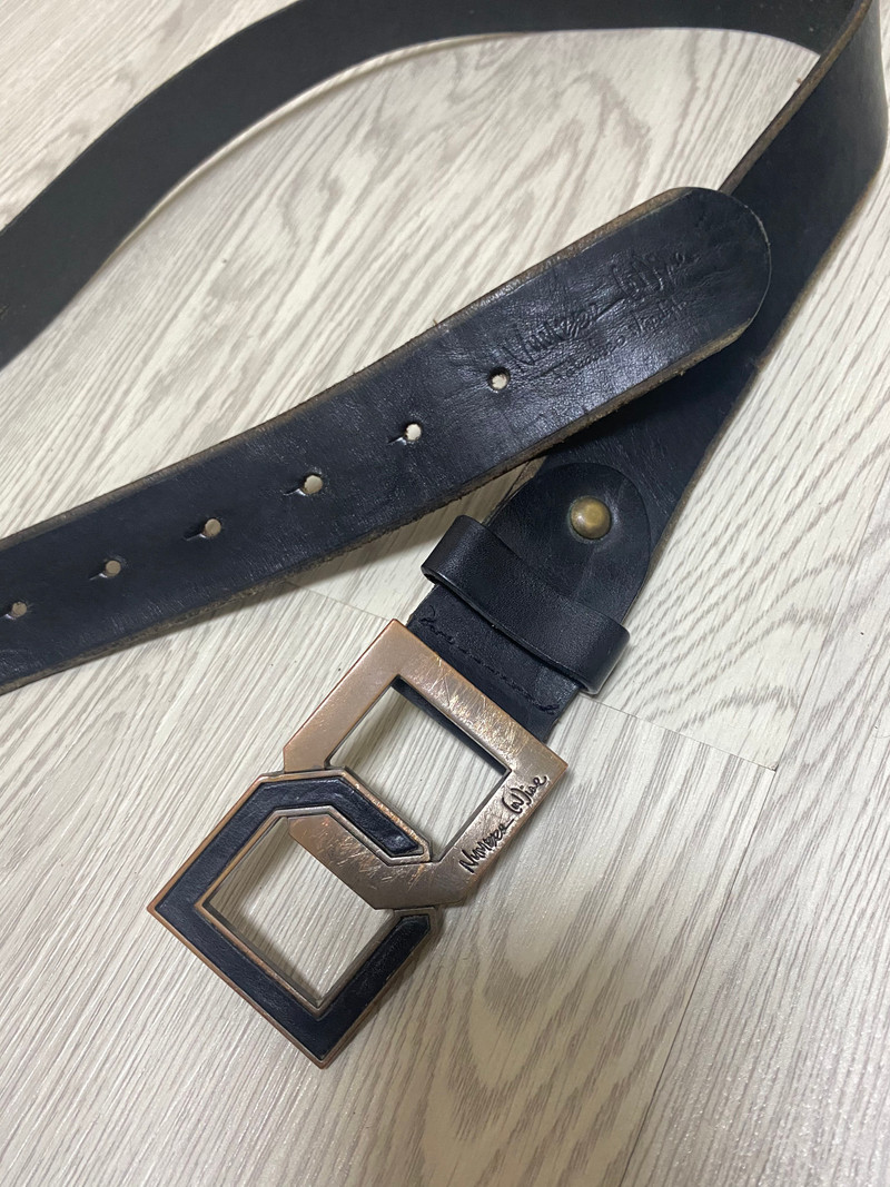 NUMBER (N)INE Number (N)ine Black Belt Leather | thriftingzone